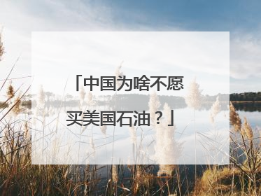 中国为啥不愿买美国石油？