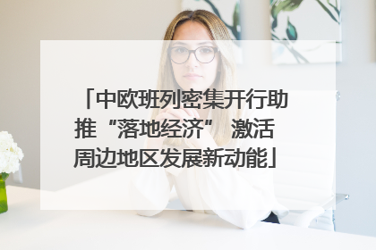中欧班列密集开行助推“落地经济” 激活周边地区发展新动能