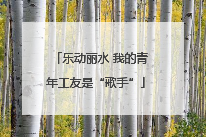 乐动丽水 我的青年工友是“歌手”