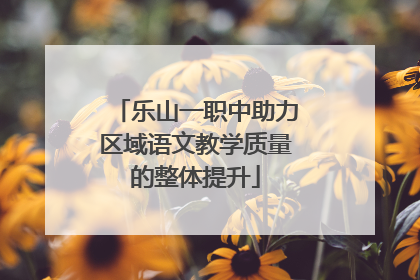 乐山一职中助力区域语文教学质量的整体提升