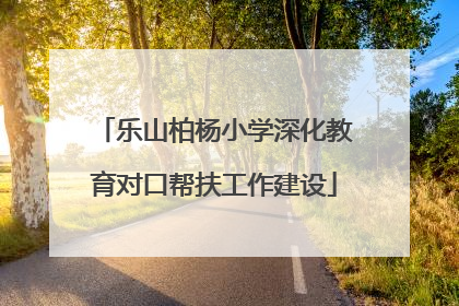 乐山柏杨小学深化教育对口帮扶工作建设