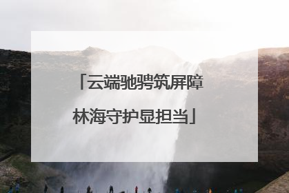 云端驰骋筑屏障 林海守护显担当