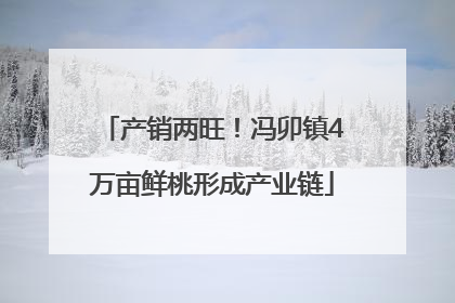 产销两旺！冯卯镇4万亩鲜桃形成产业链
