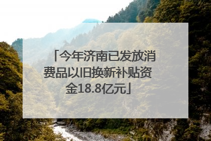 今年济南已发放消费品以旧换新补贴资金18.8亿元