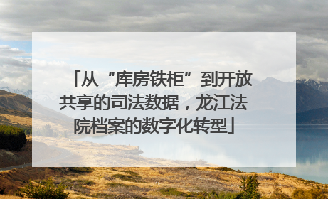 从“库房铁柜”到开放共享的司法数据，龙江法院档案的数字化转型