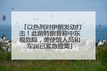 以色列对伊朗发动打击！此前特朗普称中东很危险，美使馆人员和军属已紧急撤离