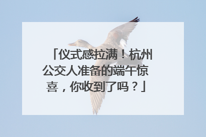 仪式感拉满！杭州公交人准备的端午惊喜，你收到了吗？