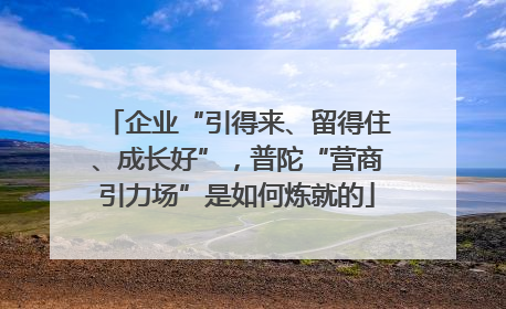 企业“引得来、留得住、成长好”，普陀“营商引力场”是如何炼就的