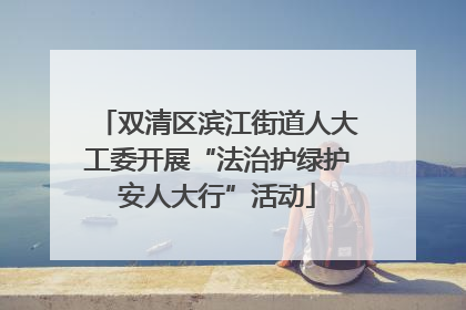 双清区滨江街道人大工委开展“法治护绿护安人大行”活动