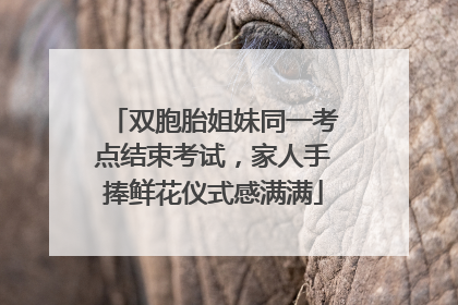 双胞胎姐妹同一考点结束考试，家人手捧鲜花仪式感满满