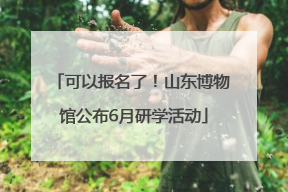 可以报名了！山东博物馆公布6月研学活动
