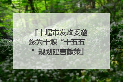 十堰市发改委邀您为十堰“十五五”规划建言献策
