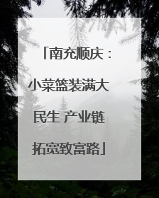 南充顺庆：小菜篮装满大民生 产业链拓宽致富路