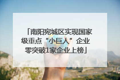 南阳宛城区实现国家级重点“小巨人”企业零突破1家企业上榜