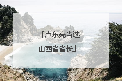 卢东亮当选山西省省长