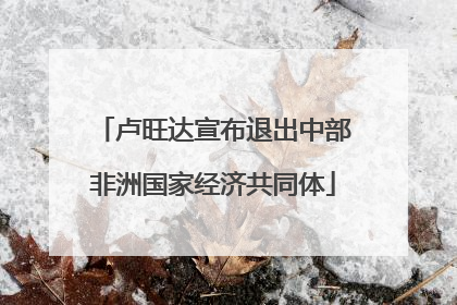 卢旺达宣布退出中部非洲国家经济共同体