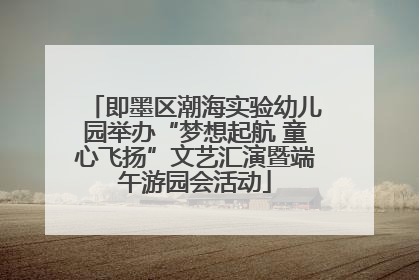 即墨区潮海实验幼儿园举办“梦想起航 童心飞扬”文艺汇演暨端午游园会活动