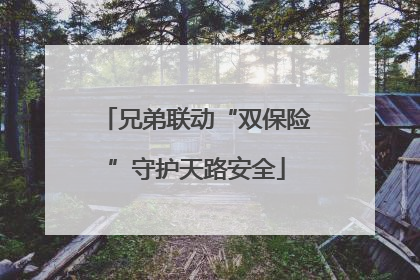 兄弟联动“双保险”守护天路安全
