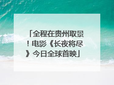 全程在贵州取景！电影《长夜将尽》今日全球首映