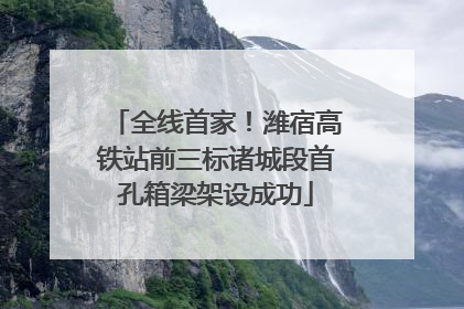 全线首家！潍宿高铁站前三标诸城段首孔箱梁架设成功