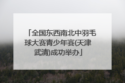 全国东西南北中羽毛球大赛青少年赛(天津武清)成功举办