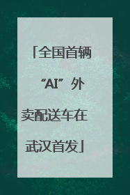 全国首辆“AI”外卖配送车在武汉首发