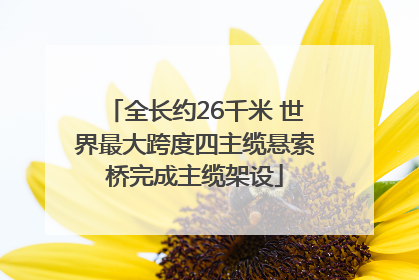 全长约26千米 世界最大跨度四主缆悬索桥完成主缆架设