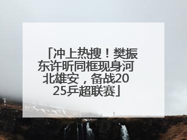 冲上热搜！樊振东许昕同框现身河北雄安，备战2025乒超联赛