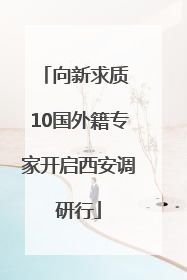向新求质 10国外籍专家开启西安调研行