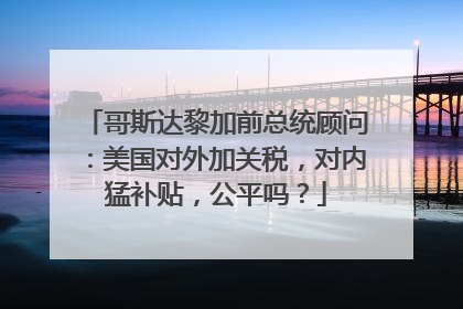 哥斯达黎加前总统顾问：美国对外加关税，对内猛补贴，公平吗？