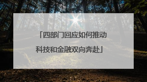 四部门回应如何推动科技和金融双向奔赴