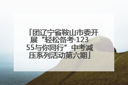 团辽宁省鞍山市委开展“轻松备考·12355与你同行”中考减压系列活动第六期