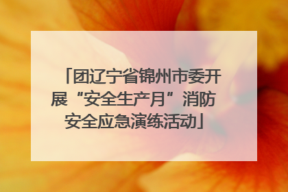 团辽宁省锦州市委开展“安全生产月”消防安全应急演练活动