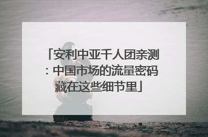 安利中亚千人团亲测：中国市场的流量密码 藏在这些细节里
