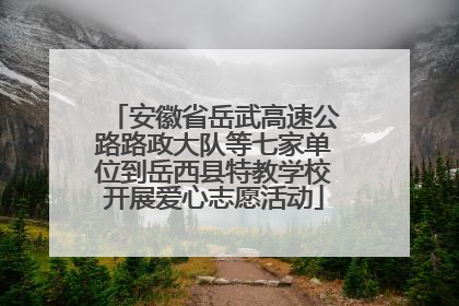 安徽省岳武高速公路路政大队等七家单位到岳西县特教学校开展爱心志愿活动