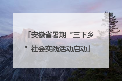 安徽省暑期“三下乡”社会实践活动启动