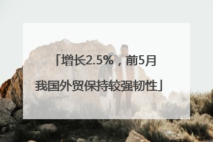 增长2.5%，前5月我国外贸保持较强韧性