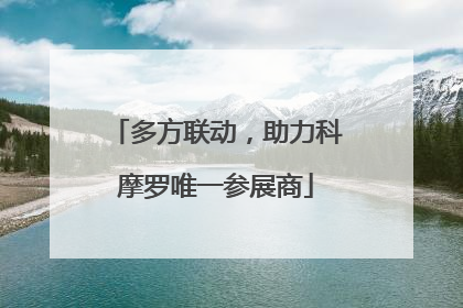 多方联动，助力科摩罗唯一参展商
