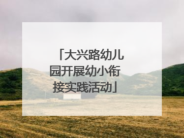 大兴路幼儿园开展幼小衔接实践活动