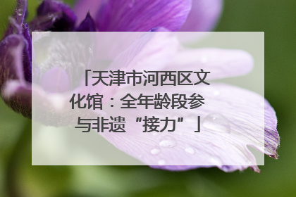 天津市河西区文化馆：全年龄段参与非遗“接力”
