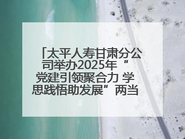 太平人寿甘肃分公司举办2025年“党建引领聚合力 学思践悟助发展”两当党建活动
