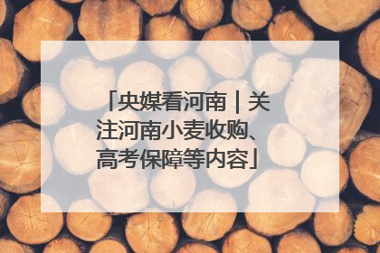 央媒看河南｜关注河南小麦收购、高考保障等内容