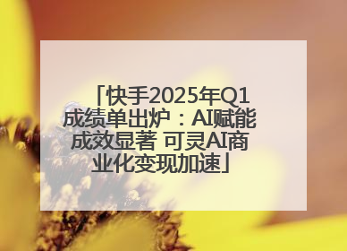 快手2025年Q1成绩单出炉：AI赋能成效显著 可灵AI商业化变现加速