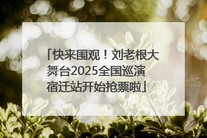 快来围观！刘老根大舞台2025全国巡演宿迁站开始抢票啦