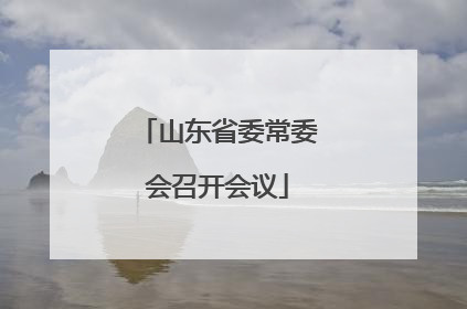 山东省委常委会召开会议