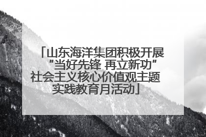 山东海洋集团积极开展“当好先锋 再立新功”社会主义核心价值观主题实践教育月活动