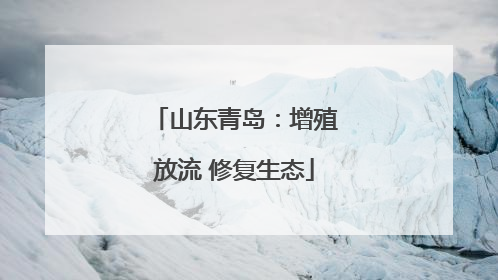 山东青岛：增殖放流 修复生态
