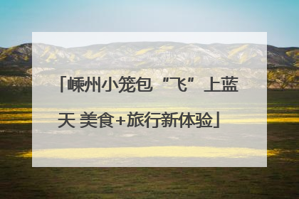 嵊州小笼包“飞”上蓝天 美食+旅行新体验