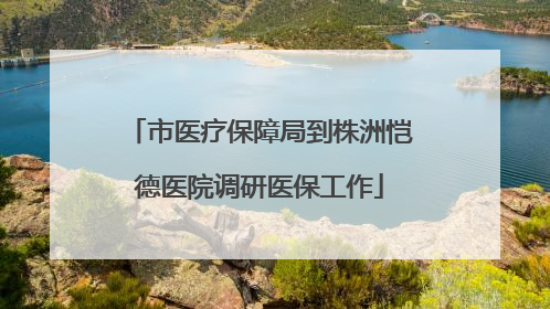市医疗保障局到株洲恺德医院调研医保工作