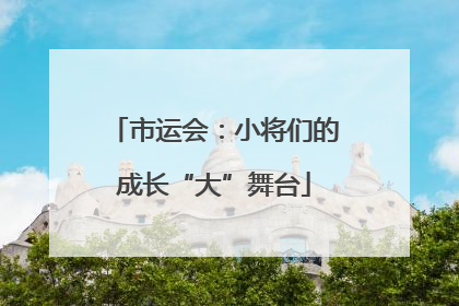 市运会：小将们的成长“大”舞台